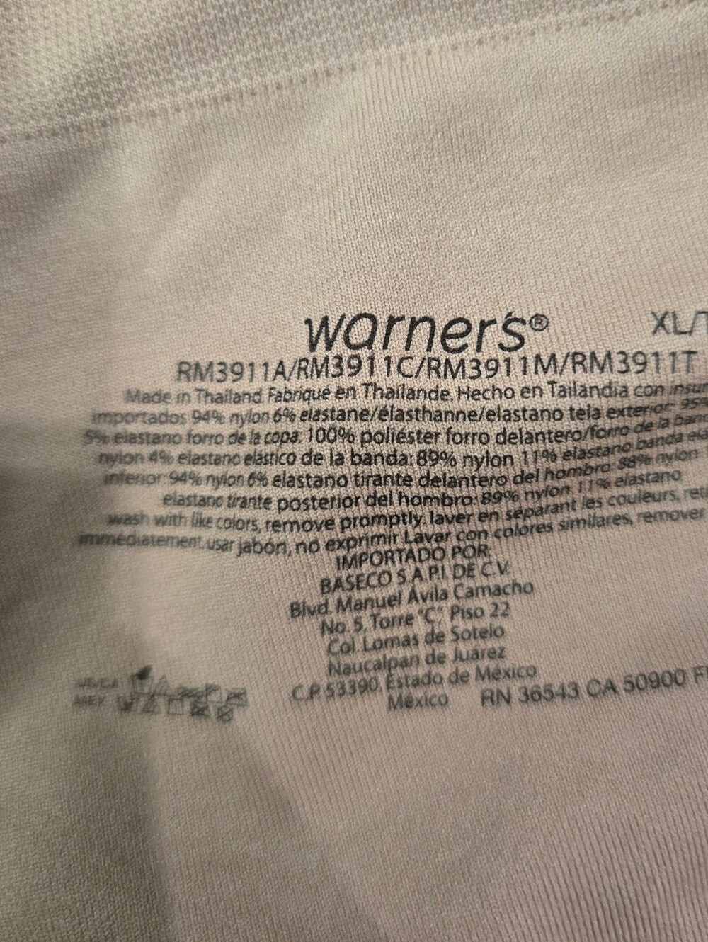 Warner's "Easy Does It" Underarm Smoothing Wireless Bra Tan Size XL NWT - Picture 5 of 5